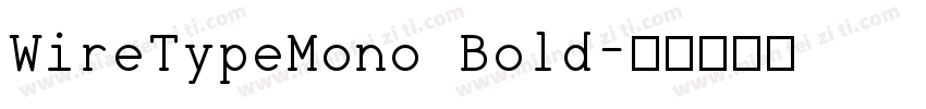 WireTypeMono Bold字体转换